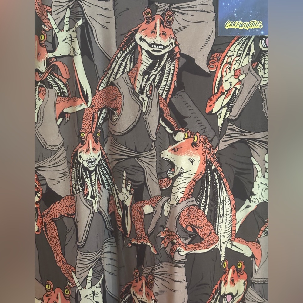 Disney Cakeworthy Jar Jar Binks AOP T-Shirt XL - Picture 3 of 6